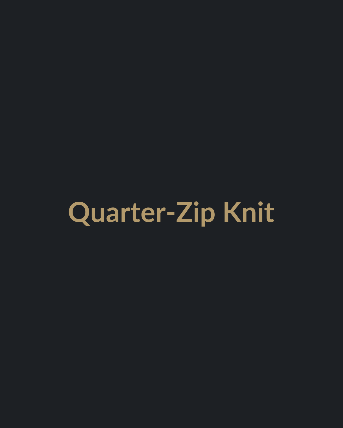 Quarter-Zip Knit
