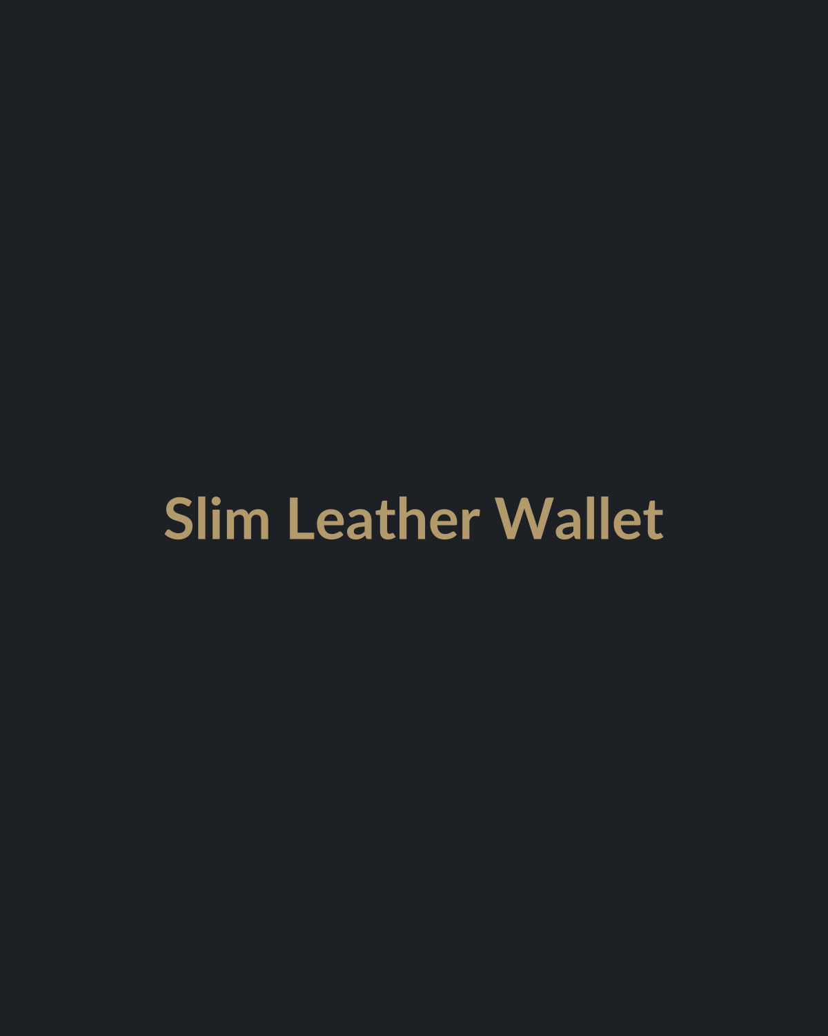 Slim Leather Wallet